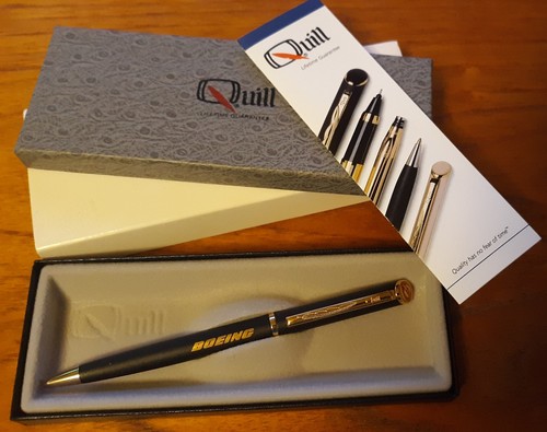 Vintage Quill Ballpoint Pen Boeing (100% FOD FREE Committed) Collectible Ink Pen