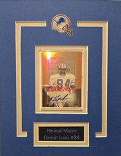 Herman Moore 2024 Topps Legends Orange Auto /50 Detroit Lions Custom Framed 