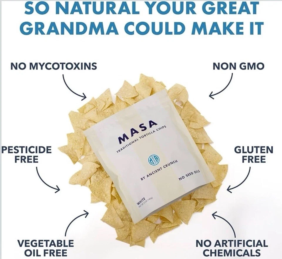 MASA Chips White Corn - Naturally Grown 5 Ounce (Pack of 6) - Image 3 of 4