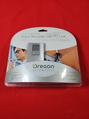 Oregon Scientific Card Sized Digital Voice Recorder W/ PC Link - Picture 1 of 8