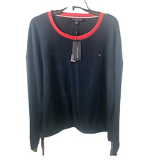 Tommy Hilfiger Navy Blue Signature Soft Relax Sweater Size XXL- Brand New 