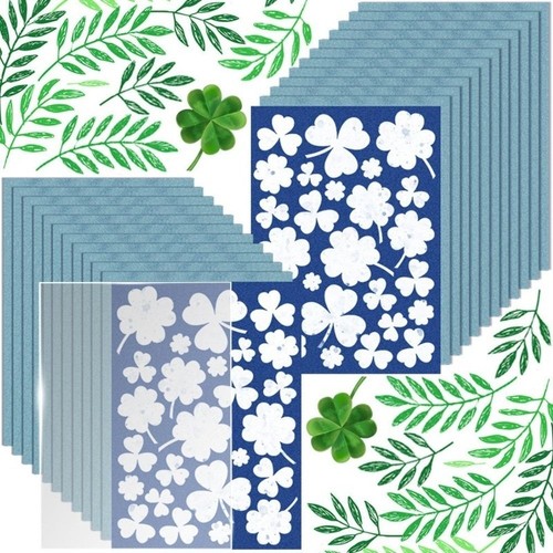 24PCS Silhouette Painting Sun Print Paper Nature Printing Paper Art Crafts