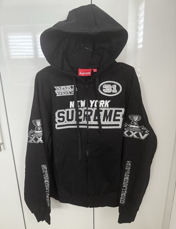 Supreme fox racing black hoodie | size medium 