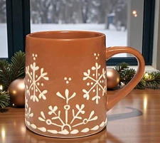 Pottery Barn Iced Gingerbread Mug 11 OZ NEW Stoneware Christmas Holiday