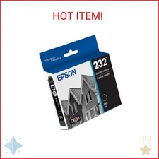 EPSON 232 Claria Ink Standard Capacity Black Cartridge T232120-S Works with Wo