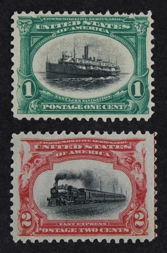 CKStamps: US Stamps Collection Scott#294 295 1c 2c Mint LH OG