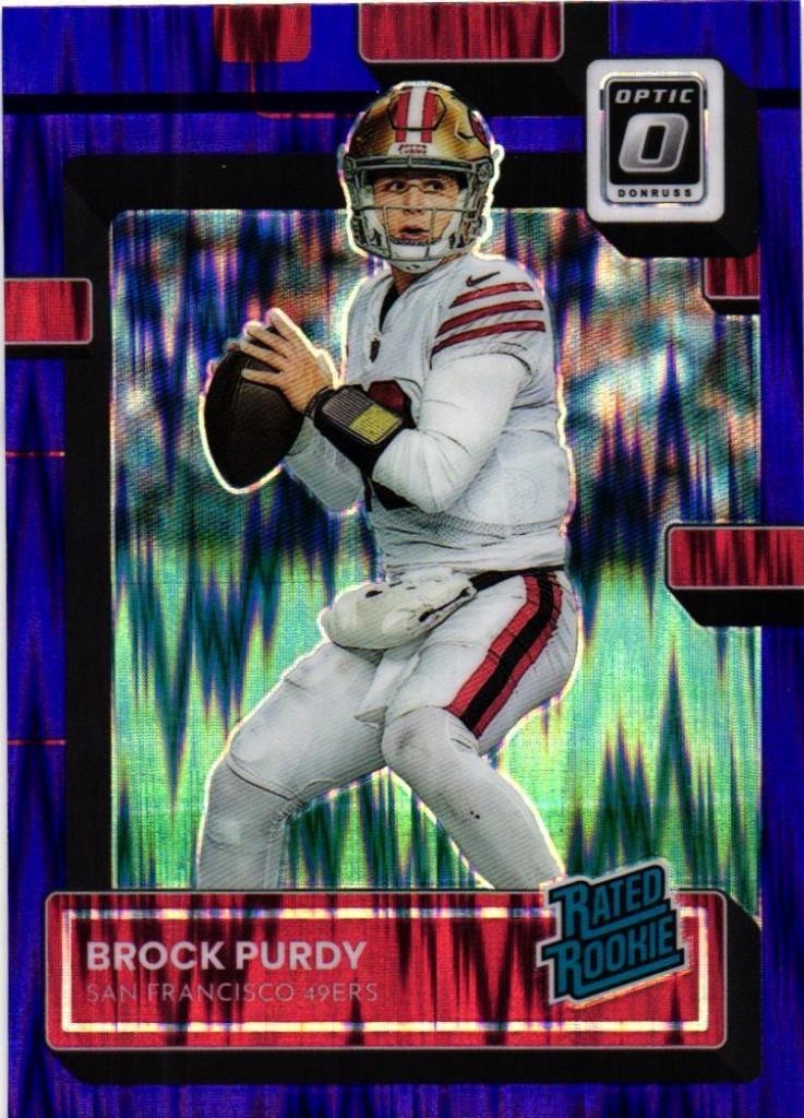 2022 Donruss Optic Rated Rookie Purple Shock - Brock Purdy (#277)  49ers
