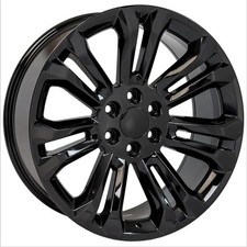 New 22 X 9 6x139.7 Black Alloy Wheel Rim 2014-2020 For Cadillac Chevrolet Gmc New 22 X 9 6x139.7 Black Alloy Wheel Rim 2014-2020 For Cadillac Chevrolet Gmc