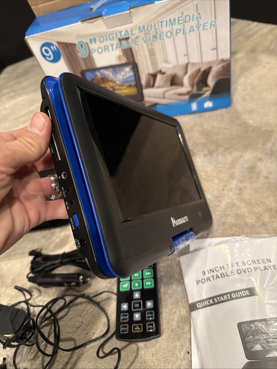Naviskauto 9” Portable DVD Player Swivel Screen Multi Use Works