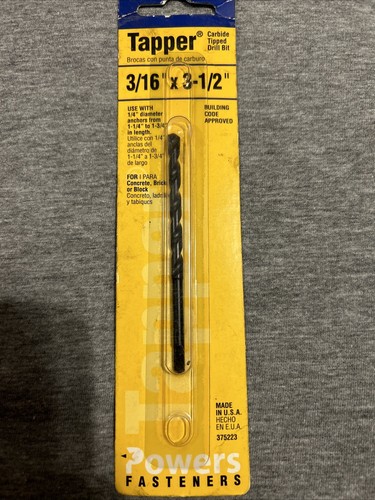 Hillman 375223 hartmetallbestückter Bohrereinsatz mit geradem Schaft 3/16 x 3-1/2 L Zoll - Bild 1 von 2