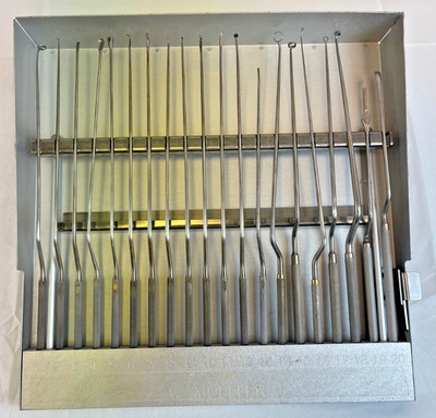 20 Piece V. Mueller Transphenoidal Dissector Instrument Set w/ Case Neurology