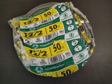 Southwire Outdoor Electrical Wires 50 ft 12/2 Gray Solid CU UF-B W/G Wire Copper