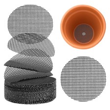 100PCS Bonsai Pot Bottom Grid Mat Mesh,2-Inch Round Flower Pot Drainage Cover...
