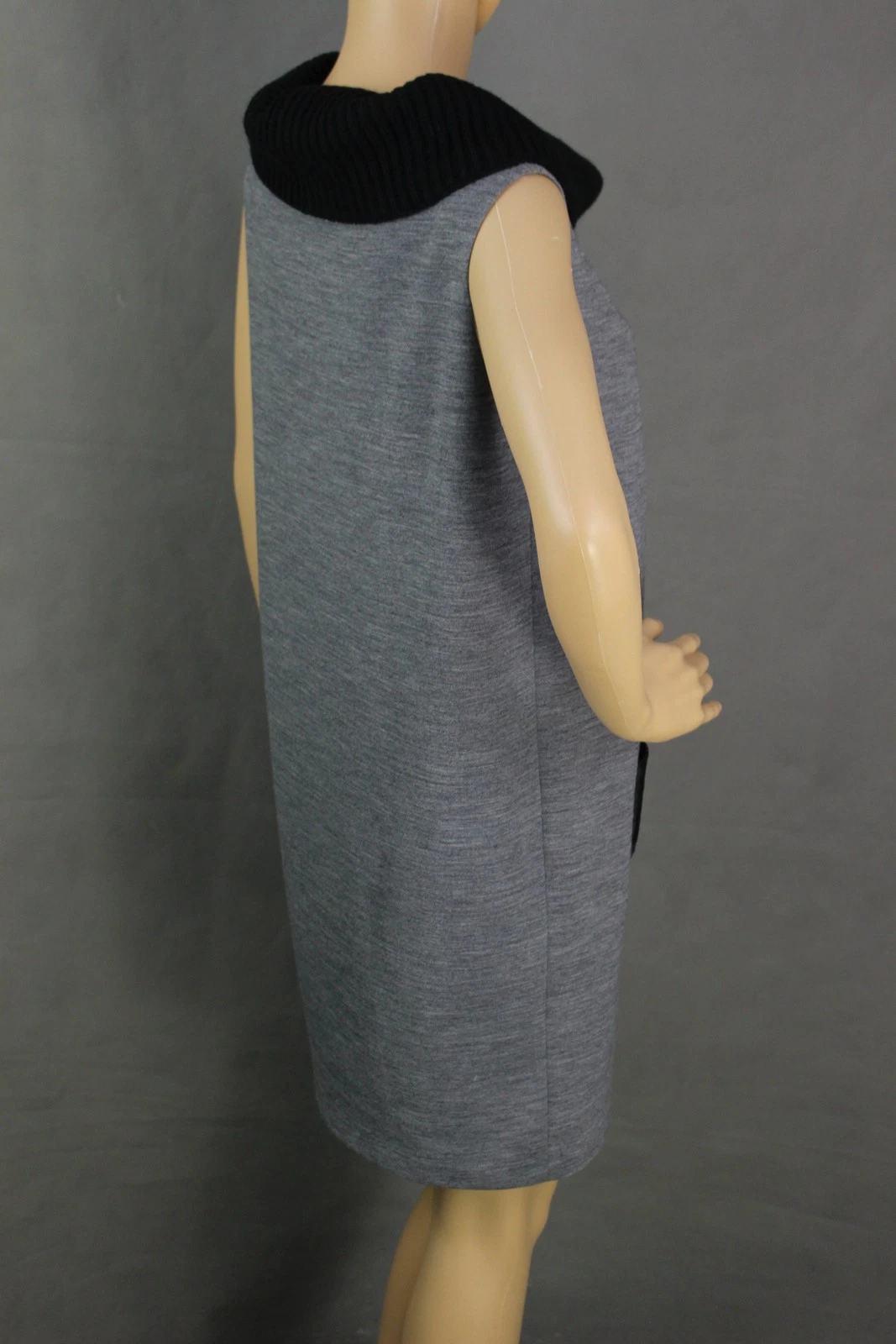 ABITO MOSCHINO CHEAP ANDCHIC e grigio lana vergine girocollo taglia IT 40 UK 8