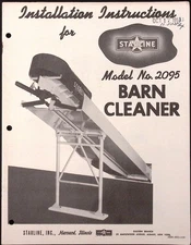 1952 Starline Model No.2095 Barn Cleaner Installation Instructions Booklet