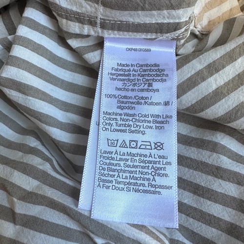 madewell flap-pocket crop button-up shirt in poplin distant surplus np026 large - Picture 9 of 10