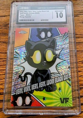 Veefriends 2025 Topps Chrome Very Lucky Black Cat Manga CGC 10!