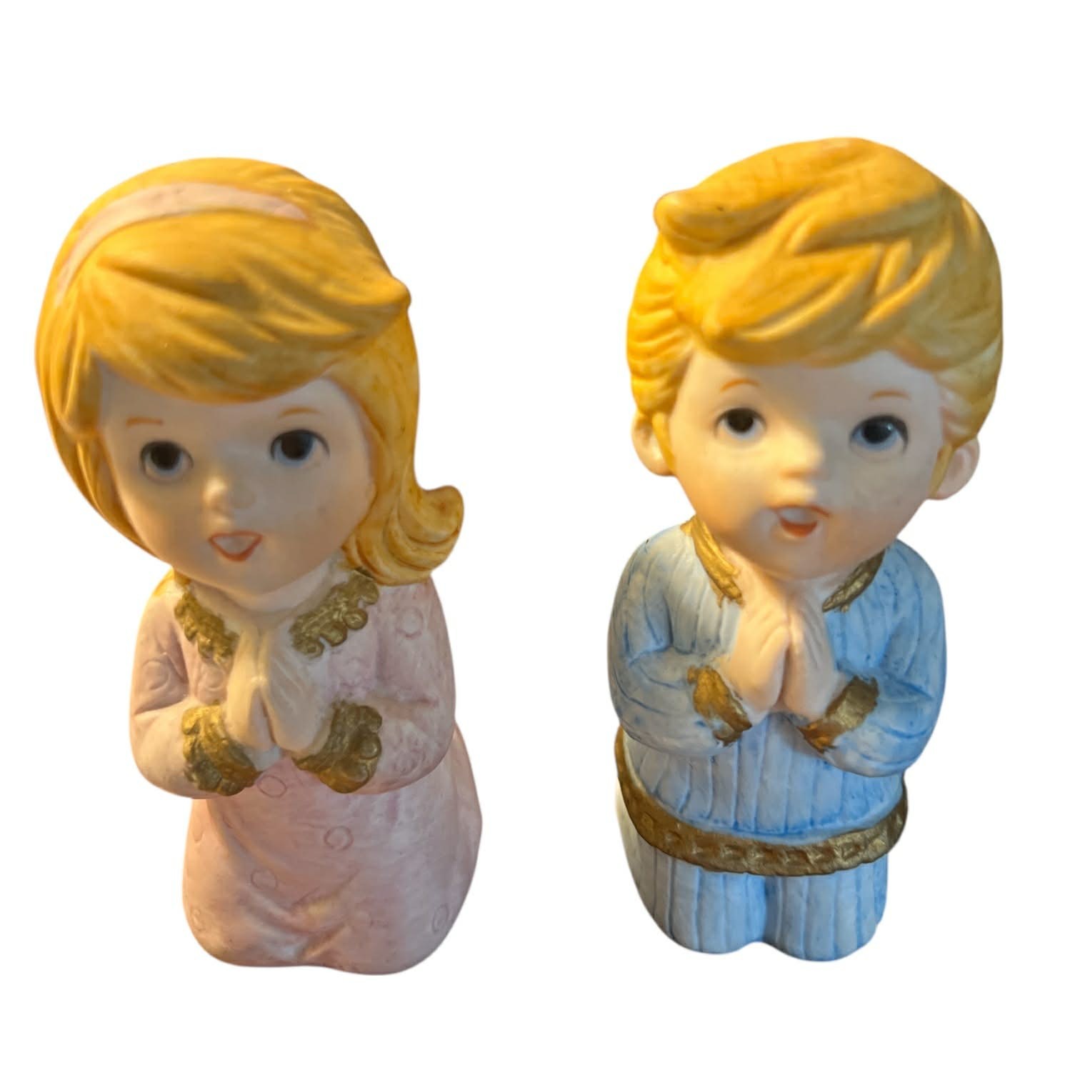 1980s Homco Boy & Girl Kneeling Down Praying 4