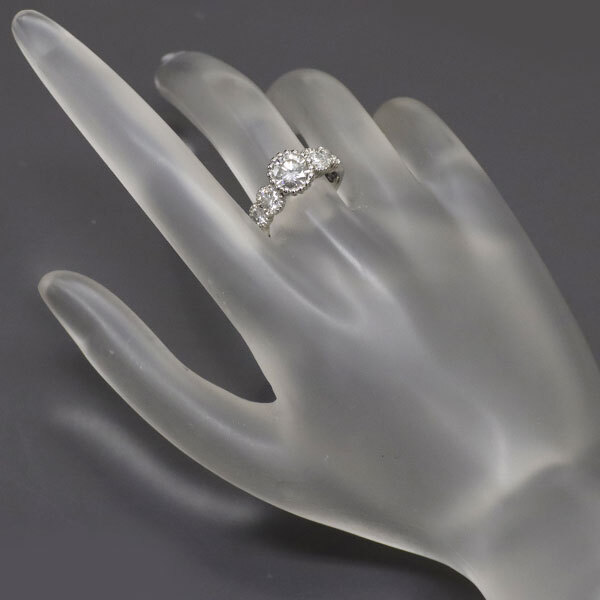 Pt900 diamond ring 1.084ct D1.01ct - Auth free shipping from Pt900 diamond ring 1.084ct D1.01ct - Auth free shipping from