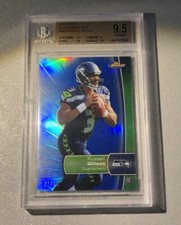 2012 Topps Finest Russell Wilson Blue Refractor Rookie RC /99 #140 BGS 9.5 Gem