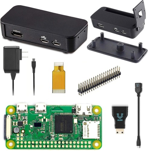 Complete Raspberry Pi Zero W Basic Kit: Black Case, GPIO Header & Camera Adapter - Picture 3 of 9