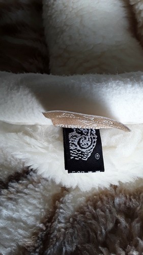 Coperta MERINOS, Pura Lana Vergine, colore beige, dimensioni 225 x 260 cm. - Foto 4 di 11