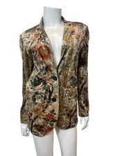 Nwt Pierre Louis Mascia Ranta Blazer In Beige Multi Size Xs