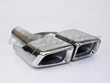 Pair Dt-24138 Lr Dual Double Wall Square Exhaust Tip 2.25 Inlet 13 Length Pair Dt-24138 Lr Dual Double Wall Square Exhaust Tip 2.25 Inlet 13 Length