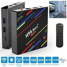 Smart TV Box Android WIFI Quad Core 8K UHD Media Stream Player 32/64GB