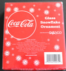 Enesco Coca-Cola Frosted Snowflake Glass Christmas Ornament 4" Tall NIB — photo 3