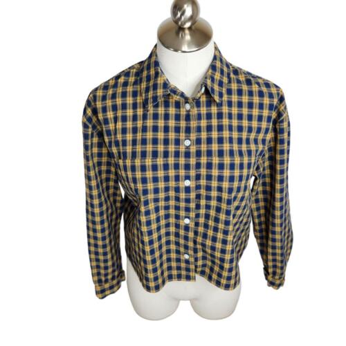 Madewell The Signature Popeline Crop Shirt kariert Damen Gr. XS