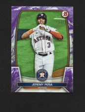 2023 Bowman Jeremy Pena #77 Purple Pattern Parallel 160/199 Houston Astros