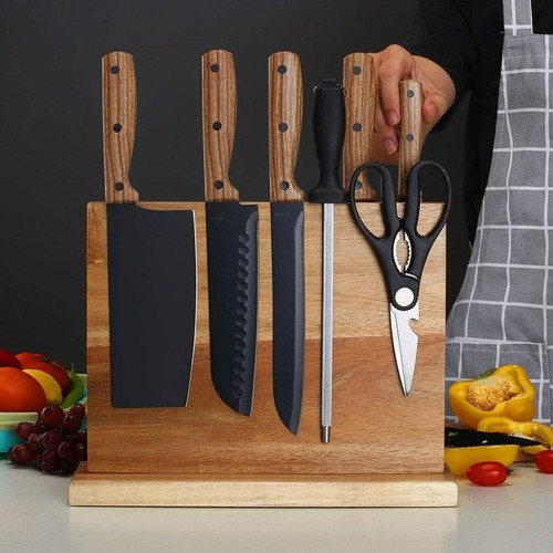 Home Kitchen Magnetic Knife Block Holder Rack Magnetic Stands w Strong Magnets - Picture 4 of 10