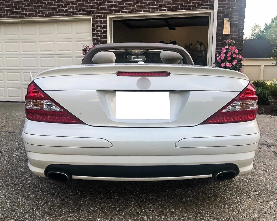 Painted ABS Trunk Spoiler for Mercedes Benz R230 A STYLE Iridium Silver 775 - Image 3 of 4