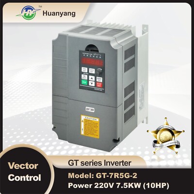 VFD 220V 10HP 7.5kW 34A Vector Control Variable Frequency Drive Inverter motor