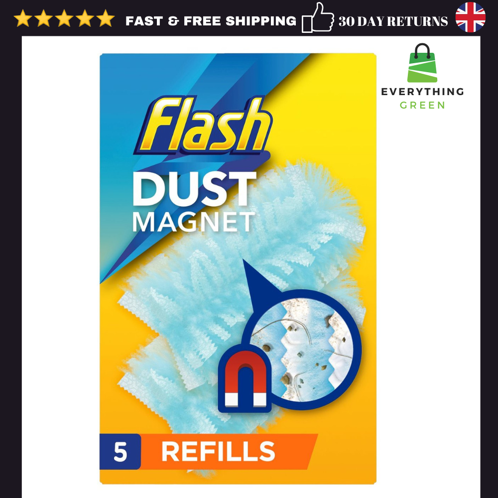 Flash Dust Duster Starter Kit 1 Handle 4 Fluffy Refills OR 5