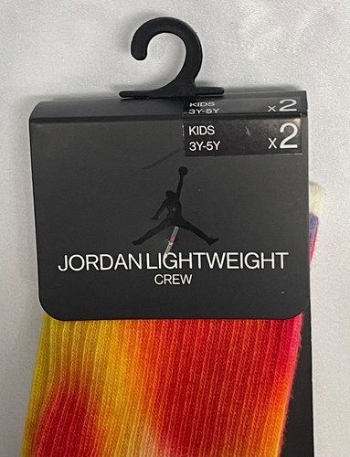 NIKE JORDAN Grade School Flight Remix Crew Socks 2PK BJ0532-H07 KIDS 3Y-5Y - Picture 5 of 6