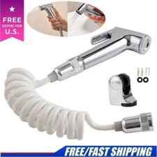 Toilet Shattaf Adapter Hose Bidet Spray Stainless Steel Handheld Shower Head US