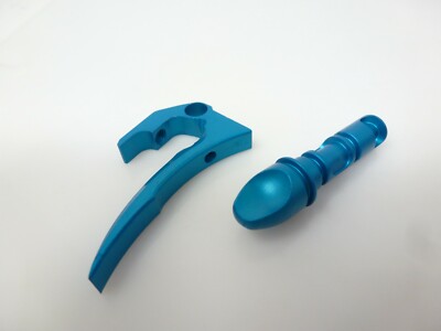 NEW DYE DM7 ULTRALITE TRIGGER & FRONT ON OFF FLOW PLUG DUST TEAL BLUE MATRIX