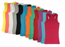 Pajama R Us Women's 12 Pack Racer Back Tank Tops Size S M L XL