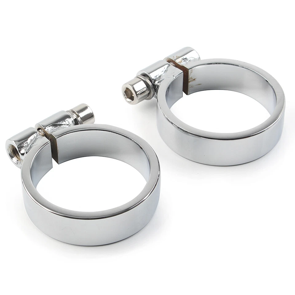 Abrazaderas de puerto de escape cromadas Fit Harley XL Ironhead Sportster 1000 modelo 1957-1985 Foto 2 de 4