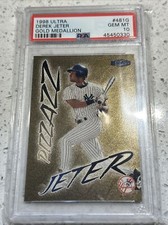 1998 Fleer Ultra DEREK JETER Pizzazz Gold Medallion #481G PSA 10 POP 7 TOUGH