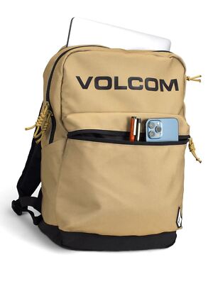 Volcom 26L Schulrucksack in Khaki mit 3 Fächern
