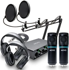 Movo PodKit2AH Podcast Equipment Bundle for 2