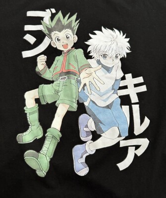 Hunter X Hunter Vintage Shirt Mens Size XL (Large?) Black Anime
