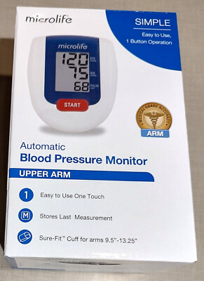 Microlife Automatic Blood Pressure Monitor Upper Arm  New Factory Sealed In Box