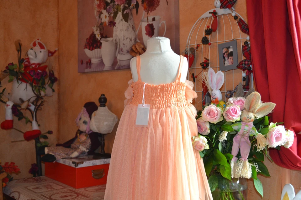 ROBE REPETTO NEUVE 3/4/5/6/12/10 ABRICOT PROMOTION - Photo 4/4