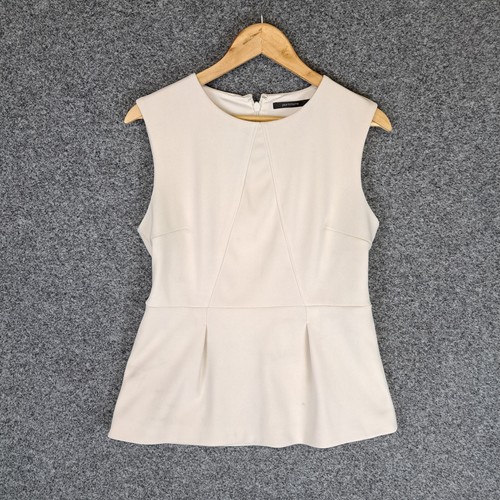 Portmans Womens Blouse Top Size L Large Peplum Stretch