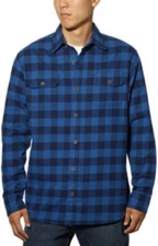 Jachs Men’s Brawny Flannel Shirt Blue Plaid