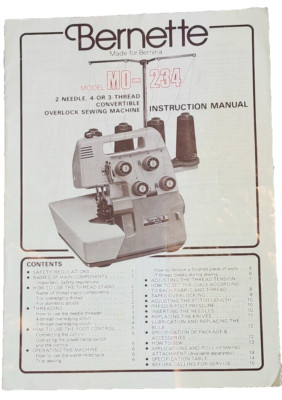Bernina Bernette MO-234 Instruction Manual Operating Instruction Switzerland